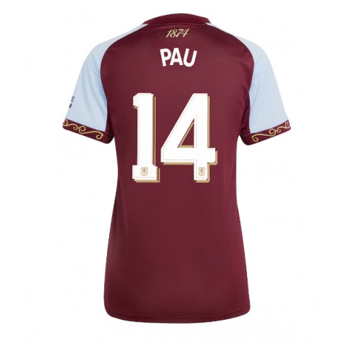 Stroje piłkarskie Aston Villa Pau Torres #14 Koszulka Podstawowej dla damskie 2025-26 Krótki Rękaw